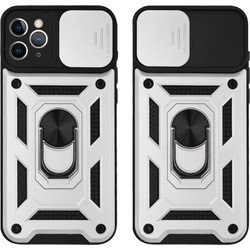 Sonique Ring Armor CamPro Back Cover Silver (iPhone 11 Pro Max)