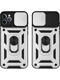 Sonique Ring Armor CamPro Back Cover Silver (iPhone 11 Pro Max)