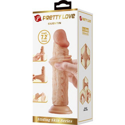 Pretty Love Quentin Sliding Skin Ρεαλιστικό Dildo με Βεντούζα 18cm Flesh
