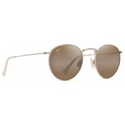Maui Jim H667-16A Ανδρικά Γυαλιά Ηλίου Στρογγυλά Μεταλλικά Χρυσά με Καφέ Φακό