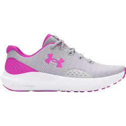 Under Armour Charged Surge 4 Γυναικεία Αθλητικά Παπούτσια για Τρέξιμο Γκρι Φούξια 3027007-103