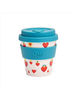 Quy Cup Ποτήρι Καφέ Πλαστικό Sacred Τιρκουάζ Λευκό 250ml RPETBAMB25-1003