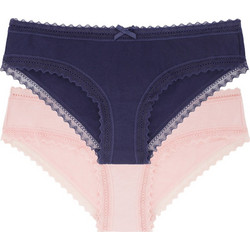 Dorina Lila Βαμβακερά Γυναικεία Slip με Δαντέλα 2Pack D000003CO009-2X0142
