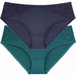 Dorina Levy Γυναικεία Slip με Δαντέλα 2Pack D000844MI033-2X0076