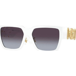 Versace VE4483D 3148G Γυναικεία Γυαλιά Ηλίου Τετράγωνα Κοκάλινα Λευκά με Μαύρο Degradee Φακό