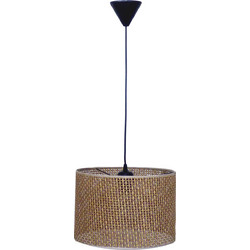 Heronia Lighting Κρεμαστό Φωτιστικό Οροφής Μονόφωτο E27 Καφέ Φ30cm 14-0326