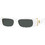 Versace VE4476U 545987 Γυναικεία Γυαλιά Ηλίου Ορθογώνια Κοκάλινα Λευκά με Μαύρο Φακό