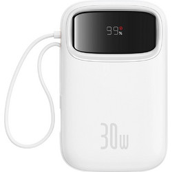 Baseus QPow 2 Power Bank 10000mAh 30W με Θύρα USB-A & 2 Θύρες USB-C Quick Charge 3.0 & Power Delivery White