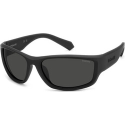 Polaroid Eyewear PLD2166S 003M9 Ανδρικά Γυαλιά Ηλίου Ορθογώνια Κοκάλινα Μαύρα με Μαύρο Φακό