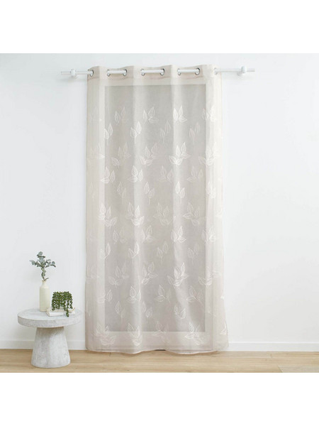 Kipper Κουρτίνα Παραθύρου Floral με Τρουκς 140x240 Berry 1627527 Taupe