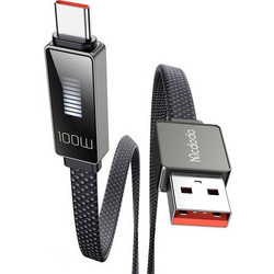 Mcdodo CA-4980 Braided Flat USB-A to USB-C 1.2m Black 6921002649803