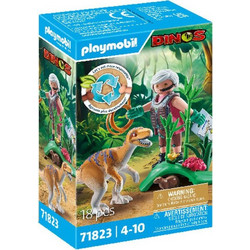 Playmobil Dinos Εξερευνητής & Βελοσιράπτορ για 4-10 Ετών 71823