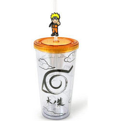 Just Funky Naruto Uzumaki Παιδικό Ποτήρι Πλαστικό BPA Free Διαφανές Πορτοκαλί 473ml