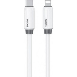 Wekome WDC-29 USB-C to Lightning Cable 30W 1m White 6941027649015