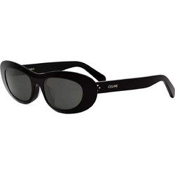Celine CL40310U 01A Ανδρικά Γυαλιά Ηλίου Οβάλ Κοκάλινα Μαύρα με Μαύρο Φακό