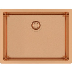 Helika Nova 100L Υποκαθήμενος Νεροχύτης Inox Copper 59x45cm
