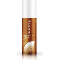 Garden Suntan Shimmer Αδιάβροχο Λάδι Μαυρίσματος Σώματος SPF10 200ml