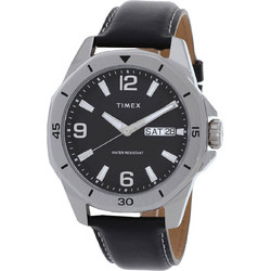 Timex Ανδρικό Ρολόι με Μαύρο Δερμάτινο Λουράκι TW2W79800