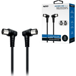 NOD Καλώδιο Κεραίας Coax Male to Coax Female 3m Black 141-0279