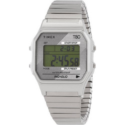 Timex Ψηφιακό Ανδρικό Ρολόι με Ασημί Μεταλλικό Μπρασελέ TW2R79100