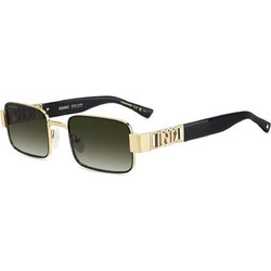 Dsquared2 D20156S 0NZ9K Γυναικεία Γυαλιά Ηλίου Ορθογώνια Κοκάλινα Μαύρο Χρυσό με Μαύρο Degradee Φακό