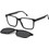 Carrera CA8069CS 08AM9 Ανδρικός Σκελετός Γυαλιών Οράσεως με Clip-On Κοκάλινος Μαύρος
