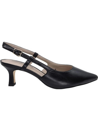 Caprice Ανατομικές Γόβες Slingback Δερμάτινες με Λεπτό Ψηλό Τακούνι Μαύρες 9-29601-44-022