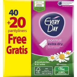 EveryDay Extra Dry Normal Σερβιετάκια για Ελαφριά Ροή 60τμχ