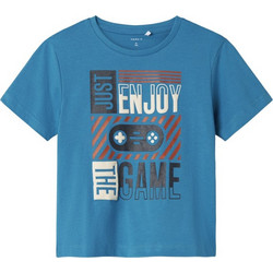 Name It Παιδικό T-Shirt Κοντομάνικο Πετρόλ 13238137