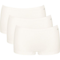 Sloggi Go Daily Βαμβακερά Γυναικεία Μποξεράκια Εκρού 3Pack 10222337-00GZ