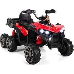 Costway Quad Ποδοκίνητο Παιδική Γουρούνα 12V Κόκκινη