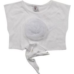 Serafino Παιδικό Crop Top Κοντομάνικο Λευκό 5534