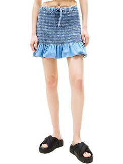 Tommy Jeans Μίνι Φούστα Υφασμάτινη Γαλάζια DW0DW20273-1A5