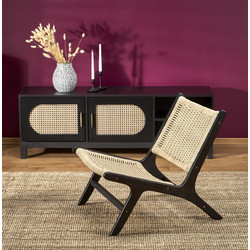 Diommi Πολυθρόνα Rattan Μπεζ Foden 60-20692
