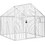vidaXL Κλουβί Πτηνών Ασημί 200x179x185cm 3155795
