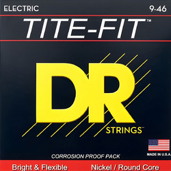 DR Strings Tite-Fit Σετ 6 Χορδές Ηλεκτρικής Κιθάρας Nickel Plated Steel 9-46" Light Tension
