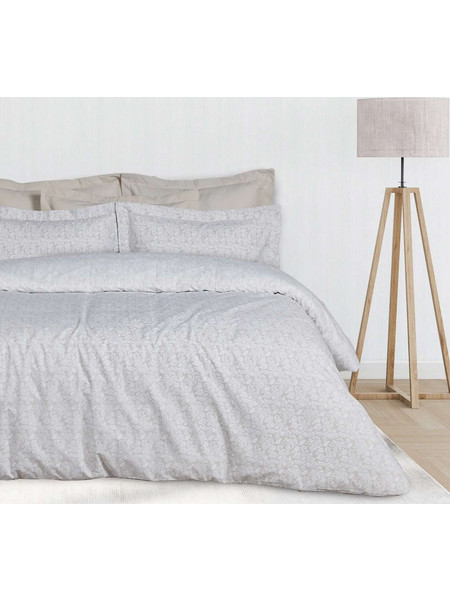 Das Home Σετ Σεντόνια King Size Βαμβακερά 260x280 Happy 9678 Taupe White