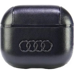 Audi Big Logo Θήκη Δερμάτινη για Apple AirPods 3 Μαύρη