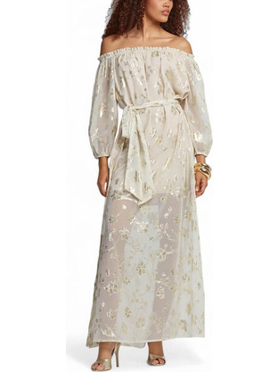 Lynne Maxi Φόρεμα για Γάμο / Βάπτιση Εκρού 053-511013-85