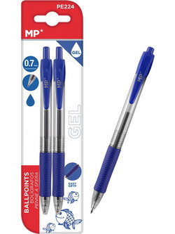 MP PE224 Σετ Στυλό Gel 0.7mm Μπλε 2τμχ