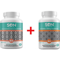 Science of Nature Multivitamin Fortius for Women 60s + Vitamin C 1000mg Time Release 60 Ταμπλέτες