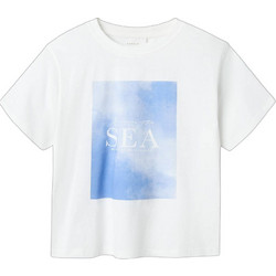 Name It Παιδικό T-Shirt Κοντομάνικο Λευκό Γαλάζιο 13240966