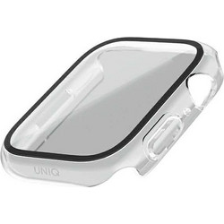 Uniq Nautic Πλαστική Θήκη Tempered Glass για Apple Watch 7 / 8 / 9 45mm Διαφανής