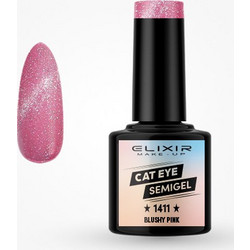 Elixir 1411 Blushy Pink Cat Eye Ημιμόνιμο Βερνίκι Νυχιών 8ml
