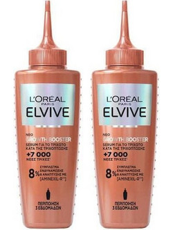 L'Oreal Paris Elvive Growth Booster Serum κατά της Τριχόπτωσης 2x102ml