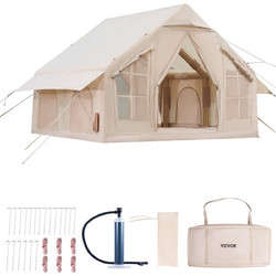 Vevor Σκηνή Camping Τριγωνική 6 Ατόμων 4 Εποχών 300x300x230cm KJZP331MCQWZC4B47V0