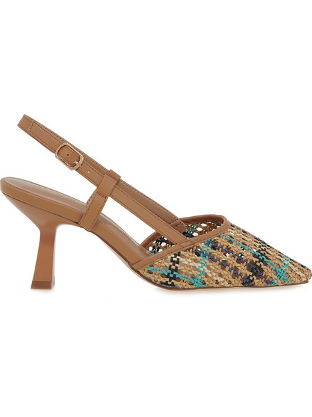 Seven Γόβες Slingback με Λεπτό Ψηλό Τακούνι Μπεζ U470V41345K6