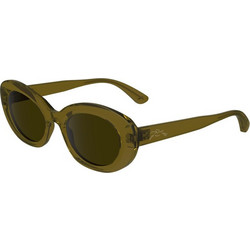 Longchamp LO756S 5021200 Γυναικεία Γυαλιά Ηλίου Οβάλ Κοκάλινα Καφέ με Καφέ Φακό