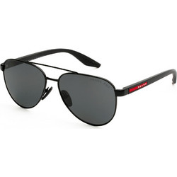Prada PSA52S 1AB5Z1 Ανδρικά Γυαλιά Ηλίου Aviator Κοκάλινα Μαύρα με Μαύρο Φακό