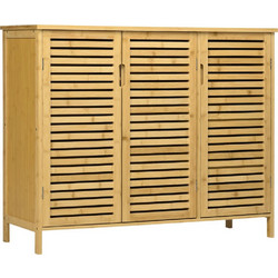 HOMCOM Παπουτσοθήκη Bamboo Φυσικό Χρώμα M100xΠ35xΥ80cm 837-366V00ND